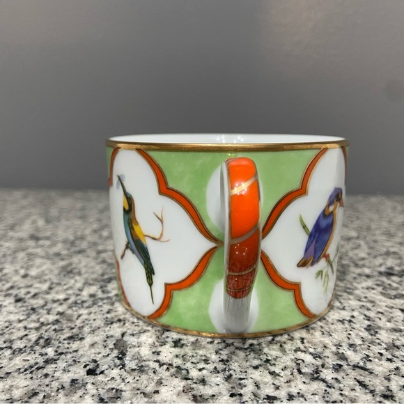 Vtg Lynn Chase TIGER RAJ Coffee Cup Demitasse Signed 1991 24K Gold Replacement - Picture 5 of 15